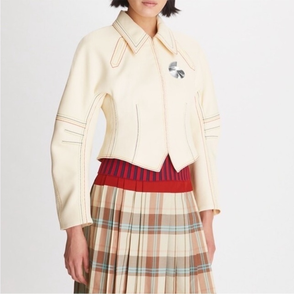 New Tory Burch Cotton Twill Jacket - Picture 11 of 15